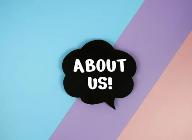 about-us-text-on-speech-600nw-2542387713